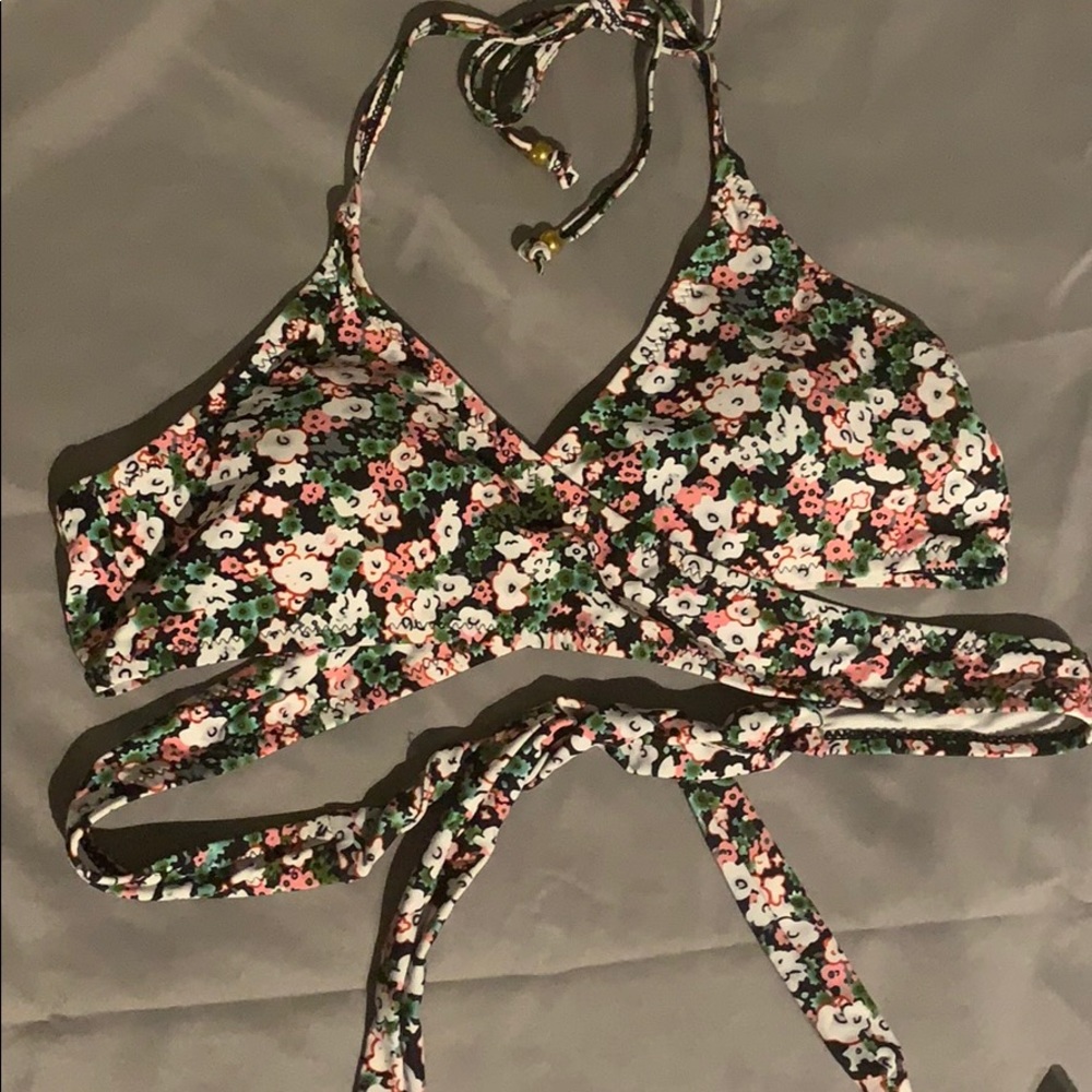 Two piece floral swim suit